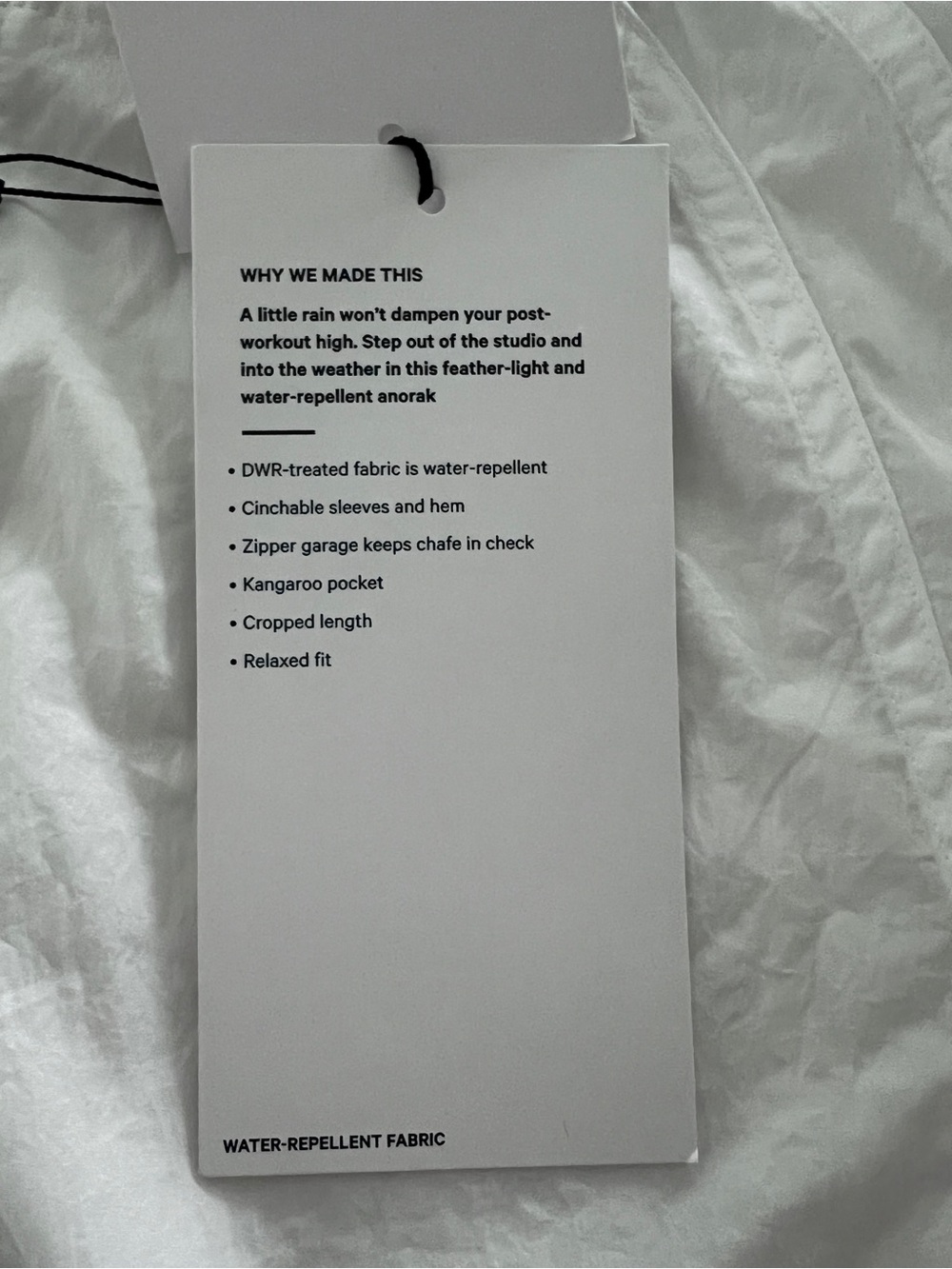 lululemon Scuba Cropped Anorak Jacket Size 12 White - Picture 5 of 9